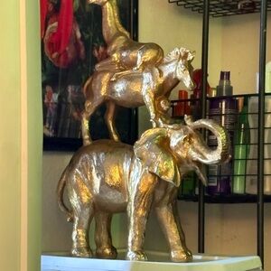 Gold Animal Sculpture Set